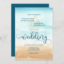 Été destination plage chic script mariage