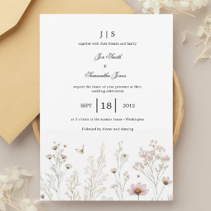 Invitation été fleuri et coloré