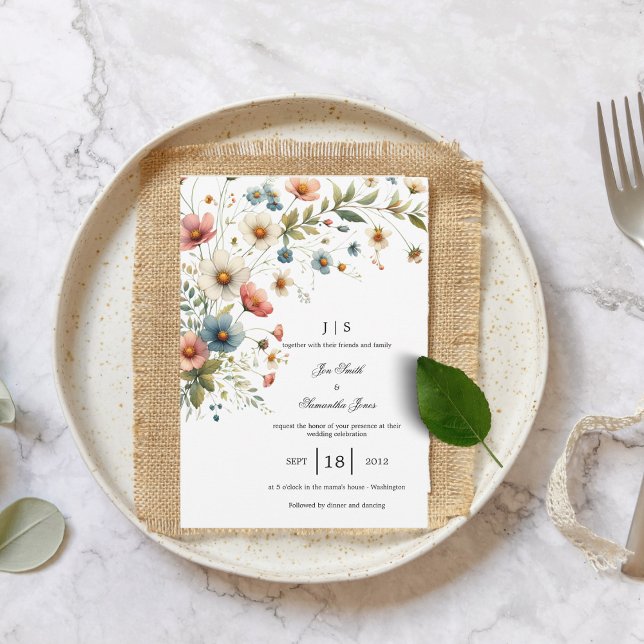 Invitation été fleuri et coloré (Créateur téléchargé)