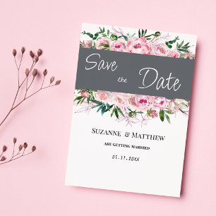 Invitation Eté floral de pivoine de corail rose Enregistrer l