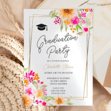 Été jardin fleuri or script graduation