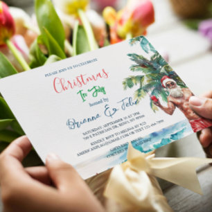 Invitation Été Père Noël I Noël en juillet