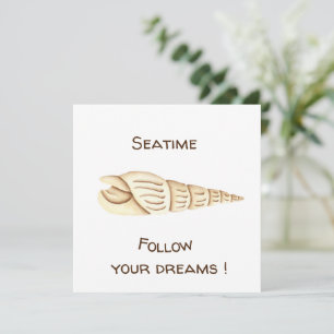 Invitation Été Suivez vos rêves Coquillage Romantique Mignon