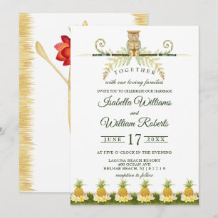 Invitation Été tropical élégant épousant Invitvitation