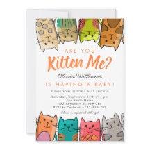 Êtes-Vous Kitten Me ? Kitty Cats Baby shower neutr