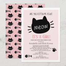 Êtes-vous Kitten Me rose fille Baby shower par la