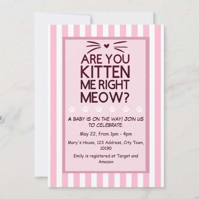 Invitation Êtes-vous M'amusez avec moi ? Un bébé arrive ! (Devant)