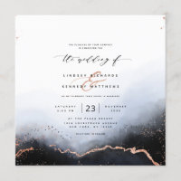Ethereal Ombre Dusty Blue Luxury Carré Mariage