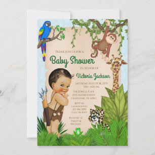 Invitation Ethnic Boy Safari Baby shower