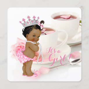 Invitation Ethnic Girl Baby shower Tea Party