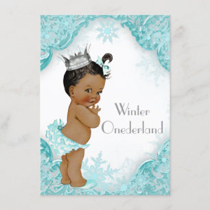 Invitation Ethnic Girl Winter Onederland 1er Birthday Party