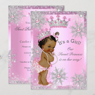 Invitation Ethnic Sweet Princess Baby shower Wonderland Rose