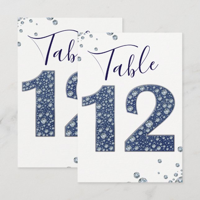 Invitation Étincelle à bille de Denim et Diamonds Numéro de t (Devant / Derrière)