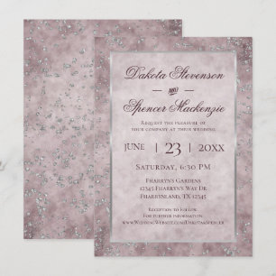 Invitation Étincelle de diamant Mariage de Parties scintill