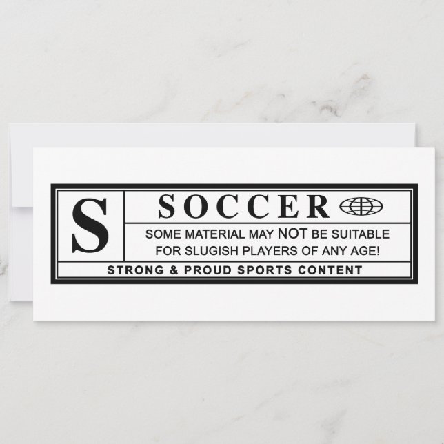 Invitation étiquette d'avertissement au football (Devant)