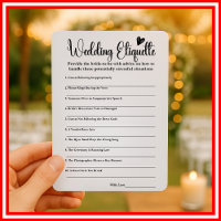 Étiquette de mariage jeu de fête de mariage élégan