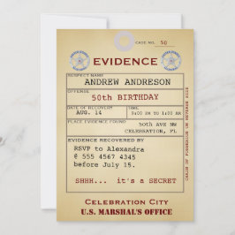 Invitation Étiquette de preuve 50e anniversaire Odd Humour Si