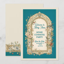 Étiquette Vintage avec fleurs colorées 55 + votre 