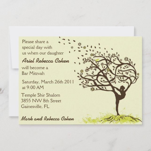 Invitation Étirage de ma barre Mitzvah de membres (Devant)