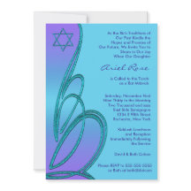 Étoile de David Bar Mitzvah violet sarcelle