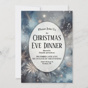 Invitation Étoile de la Nuit de Noël de l'Hiver Céleste