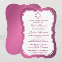 Étoile Juive Rose Metallic De David Bat mitzvah