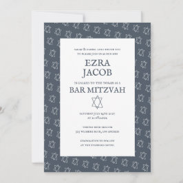 Invitation Étoile simple de David Custom B'nai Bat Bar Mitzva