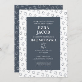 Invitation Étoile simple de David Custom B'nai Bat Bar Mitzva