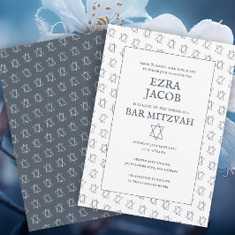 Invitation Étoile simple de David Custom B'nai Bat Bar Mitzva