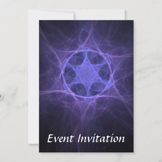 Invitation Étoile Violette Fractée De David (Devant)