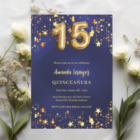 étoiles bleu marine de Quinceanera