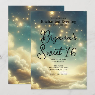 Invitation Étoiles célestes brillantes étoile Ciel doux 16