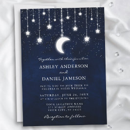Invitation Étoiles célestes de lune Mariage