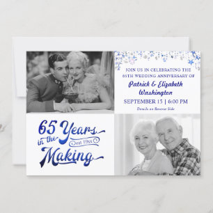 Invitation Étoiles d'Argent Saphir du 65e Anniversaire