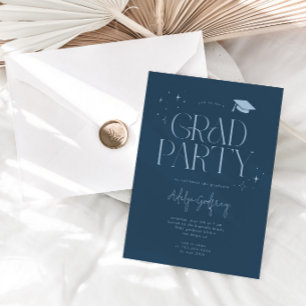 Invitation Étoiles de typographie moderne pour une soirée de
