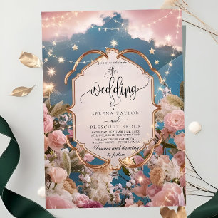 Invitation Étoiles magiques et étincelles Mariage moderne