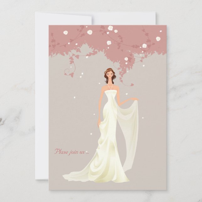 Invitation étonnante à la douche nuptiale (Devant)