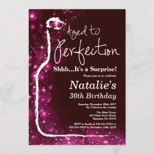 Invitation Étonnez le 30ème vin d'anniversaire âgé à la