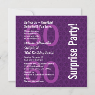 Invitation ÉTONNEZ le blanc pourpre moderne Y093 du