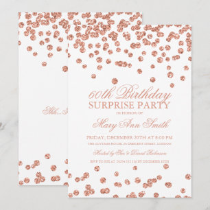 Invitation Étonnez le blanc rose de parties scintillantes