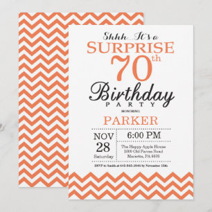 Invitation Étonnez le soixante-dixième corail Chevron