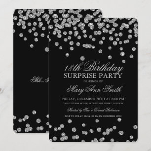 Invitation Étonnez les 18èmes confettis de parties