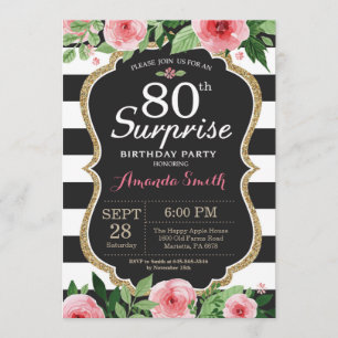 Invitation Étonnez les quatre-vingtième femmes d'invitation
