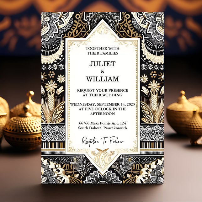 Invitation Être Africain Ghana Brown Traditionnel Nigeria Mar (Créateur téléchargé)
