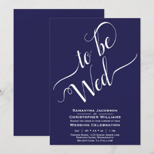 Invitation Être Mer Élégante Calligraphie Simple Mariage de m