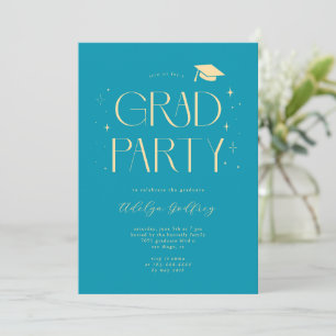 Invitation Étypographie Fantaisiste Étoiles Fête de Remise de