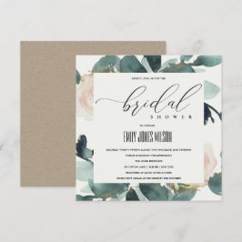 INVITATION EUCALYPTUS BLUSH ROSE SOFT KRAFT FÊTE DES MARIÉES