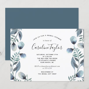 Invitation Eucalyptus Branche Fête des mariées florale simple