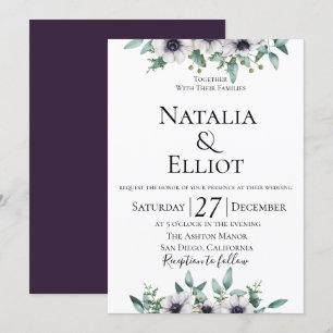 Invitation Eucalyptus de l'anémone