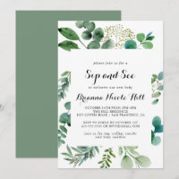 Eucalyptus de verdure Calligraphie Sip and See